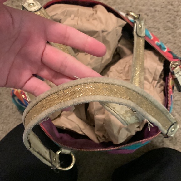 Very vintage authentic rare print official original coach purse vintage 2005 - Picture 2 of 9